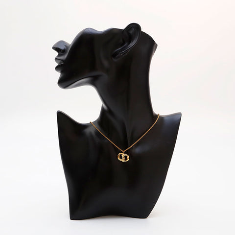 Christian Dior vintage cd logo Necklace gold WS10142