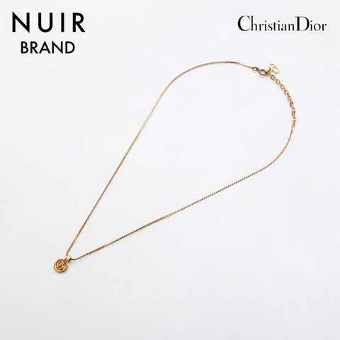 クリスチャンディオール Christian Dior ヴィンテージ CDロゴ ネックレス ゴールド WS10145