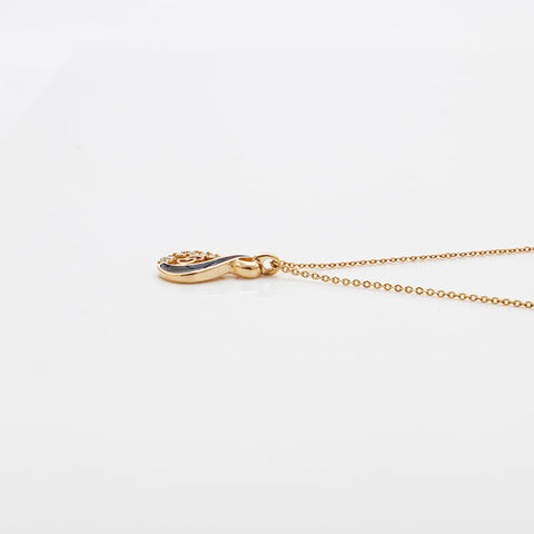 Christian Dior Vintage CD Logo Collier Rhingestone Gold WS10146