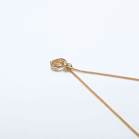 Christian Dior vintage cd logo Necklace gold WS10154