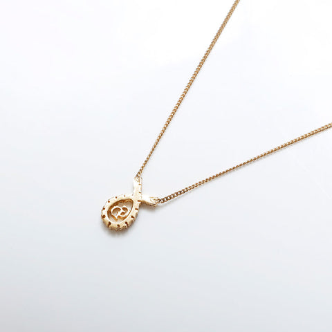 Christian Dior Vintage CD Logo Collier Rhingestone Gold WS10160