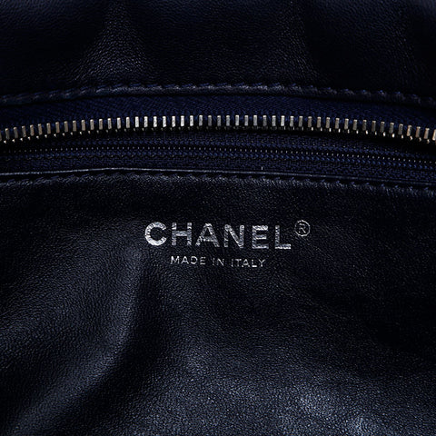 Chanel Chanel 12. Matelasse -Lambsketten -Umhängetasche Navy WS10162