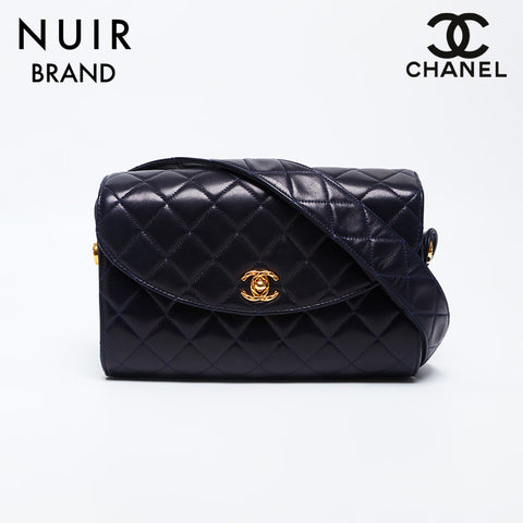 シャネル CHANEL 2番台 ラムスキン ショルダーバッグ ネイビー WS10163 – NUIR VINTAGE