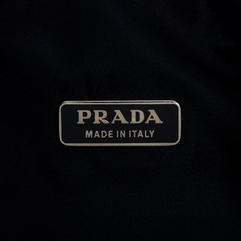 プラダ PRADA ナイロン ロゴ ホーボー ハンドバッグ ブラック WS10165