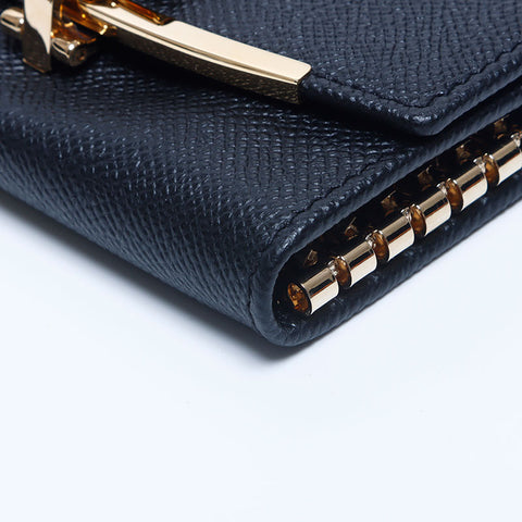 Salvatore Ferragamo Gancini Clips Metal Key holder black WS10173