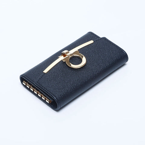 Salvatore Ferragamo Gancini Clips Metal Key holder black WS10173