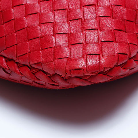 ボッテガヴェネタ BOTTEGAVENETA イントレチャート ハンドバッグ ショルダーバッグ レッド WS10175