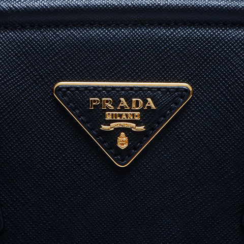 プラダ PRADA ガレリア サフィアーノ ハンドバッグ 2way トートバッグ ブラック WS10176