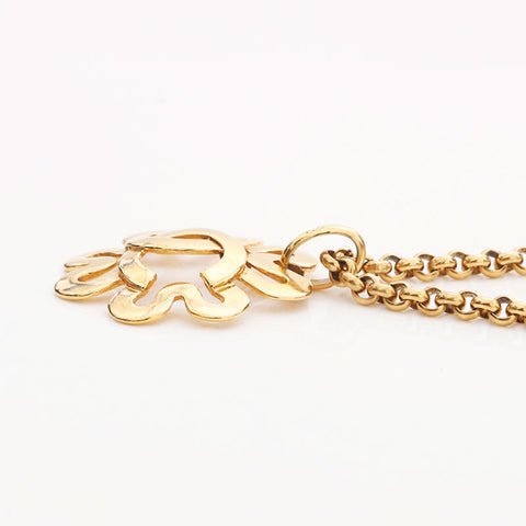CHANEL 95P COCO Mark Necklace gold WS10178