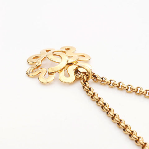 CHANEL 95P COCO Mark Necklace gold WS10178
