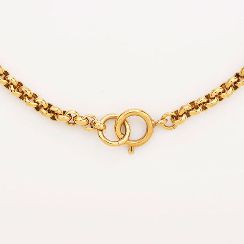 CHANEL 95P COCO Mark Necklace gold WS10178