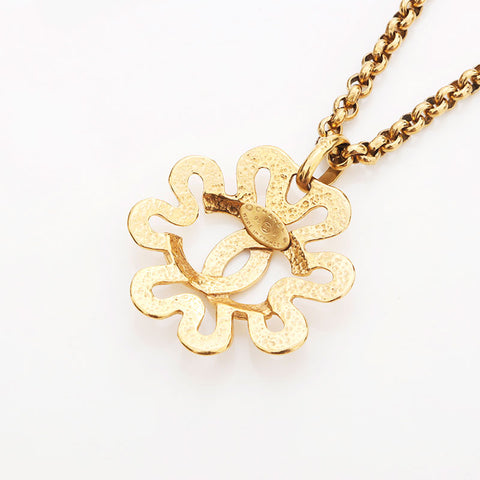 CHANEL 95P COCO Mark Necklace gold WS10178