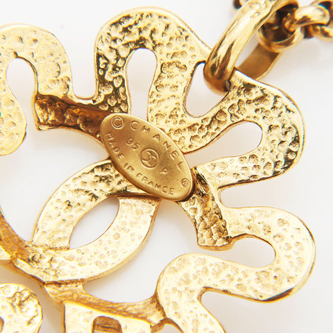 CHANEL 95P COCO Mark Necklace gold WS10178