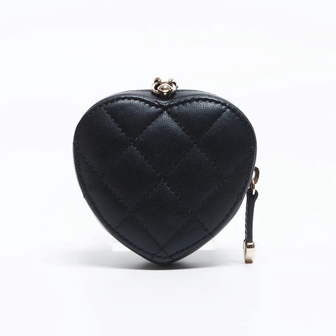 CHANEL 32nd Turnlock Heart Mini Bag Umhängetasche schwarz WS10179