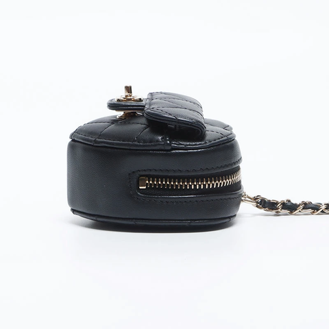 Chanel CHANEL No. 32 Turnlock Heart Mini Bag Shoulder Bag Black WS10179