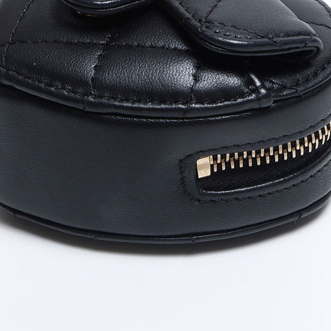 CHANEL 32nd Turnlock Heart Mini Bag Umhängetasche schwarz WS10179
