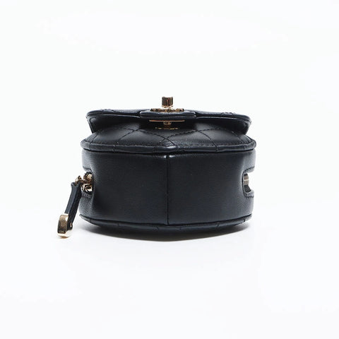 CHANEL 32nd Turnlock Heart Mini Bag Umhängetasche schwarz WS10179