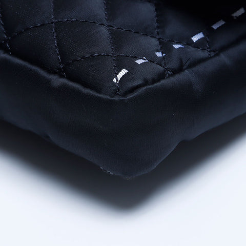 CHANEL 11. Serie Nylon-Ketten-Umhängetasche schwarz WS10183