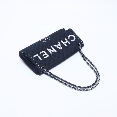 CHANEL 11. Serie Nylon-Ketten-Umhängetasche schwarz WS10183