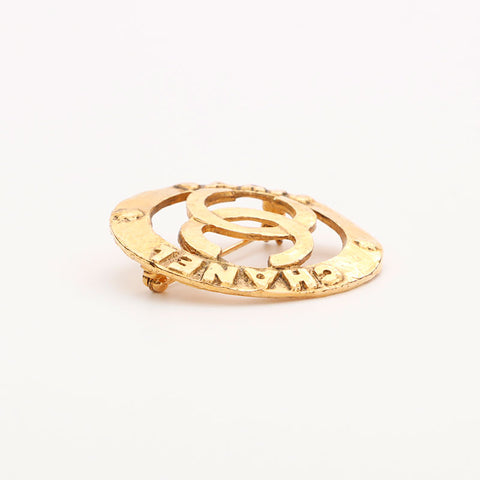 Chanel CHANEL 28 1984-1992 Coco Mark Brooch Gold WS10193