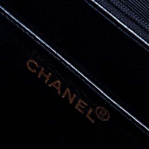 シャネル CHANEL 1997-1999 デカココ キャビアスキン ビジネスバッグ ブラック WS10198