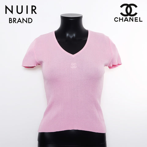 シャネル CHANEL P95 半袖 コットン 半袖Ｔシャツ ピンク WS10203