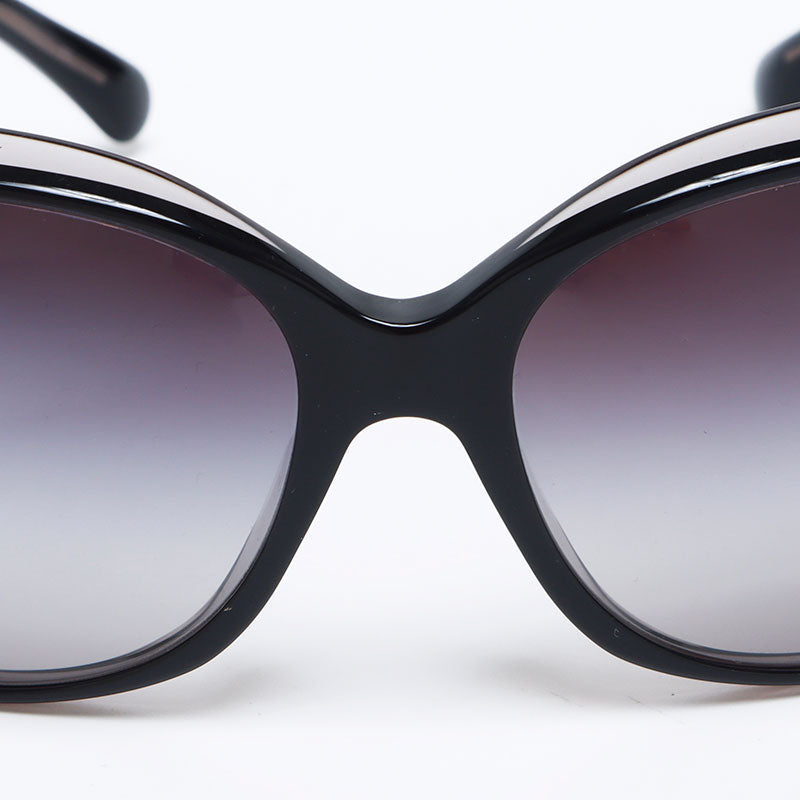 【美品】CHANEL sunglasses coco BLACK unisex CHANEL Sunglasses Black Plastic Coco Mark Lens 6 x 5.1 cm w
