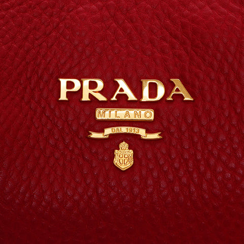 プラダ PRADA 2way レザー トート ハンドバッグ レッド WS10212