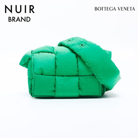 Bottegaveneta Tech Padette Kassette Mini Nylon Umhängetasche Grün WS10213