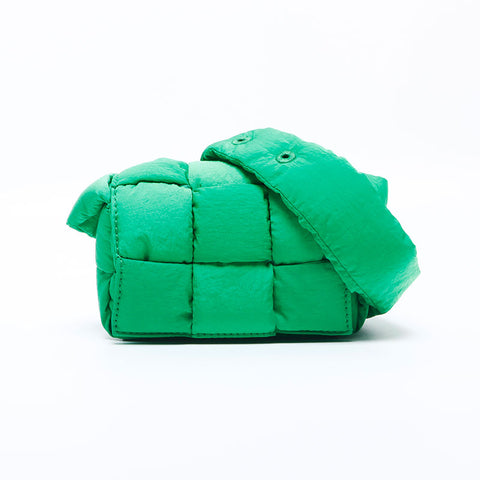 BOTTEGAVENETA Tech Padded Cassette Mini Nylon Umhängetasche grün WS10213