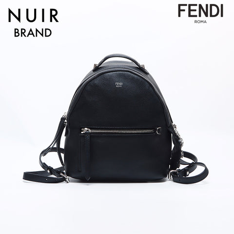fendi mini backpack FENDI Leather Side Bijoux Rhinestone Mini Backpack/Daypack Black WS102 – NUIR VINTAGE