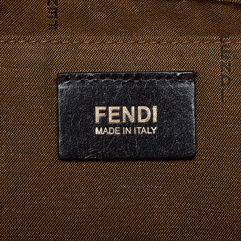 フェンディ FENDI ズッカ ナイロン ハンドバッグ ブラウン WS10226