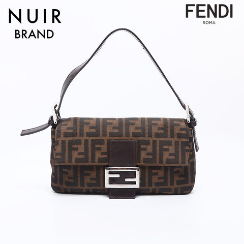 フェンディ FENDI ズッカ マンマバケット ショルダーバッグ ブラウン WS10227