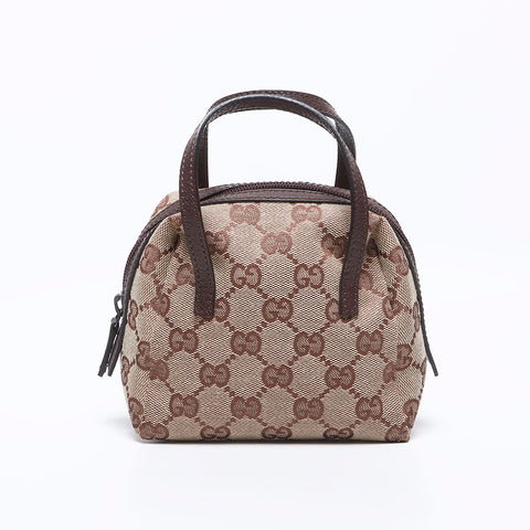 グッチ GUCCI GGキャンバス ハンドバッグ ミニ ポーチ ベージュ WS10230