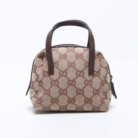 グッチ GUCCI GGキャンバス ハンドバッグ ミニ ポーチ ベージュ WS10230