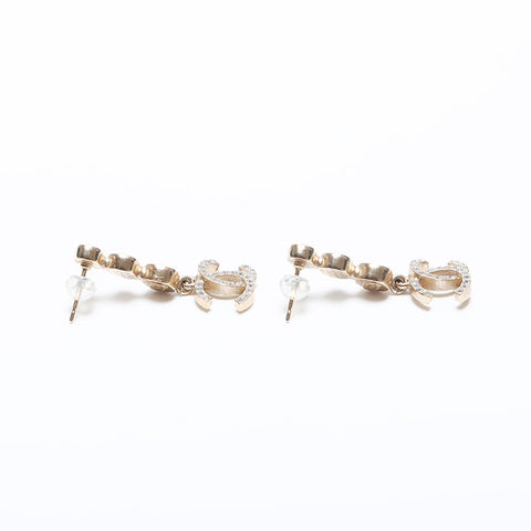 Chanel F21B Coco Mark Rucassement des boucles d'oreilles Gold WS10233