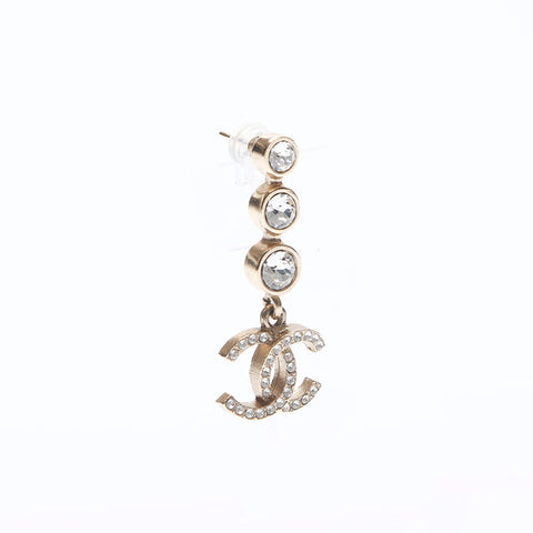 Chanel F21B Coco Mark Rucassement des boucles d'oreilles Gold WS10233