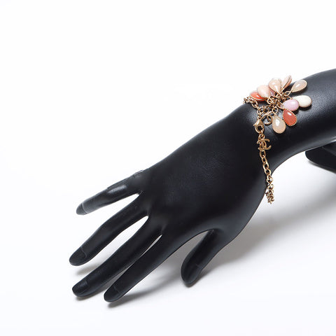 Chanel Gripore Coco Mark 03p Bracelet Gold Rose WS10234