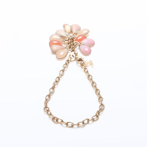 CHANEL Gripoa COCO Mark 03P bracelet Gold pink WS10234