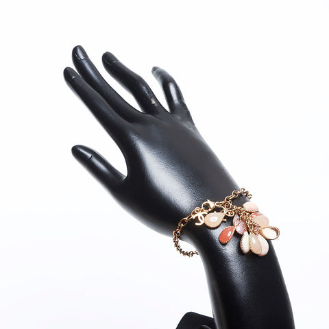 CHANEL Gripoa COCO Mark 03P bracelet Gold pink WS10234