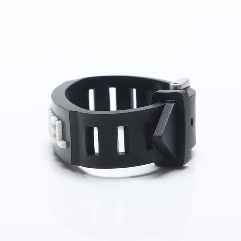 CHANEL 99P logo rubber bracelet black WS10242