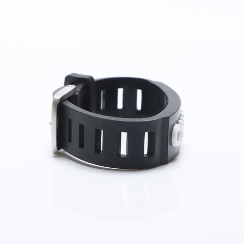 CHANEL 99P logo rubber bracelet black WS10242