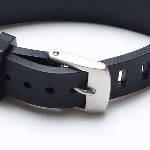 CHANEL 99P logo rubber bracelet black WS10242