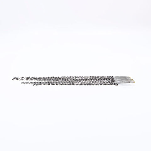 CHANEL Chain COCO Mark Kanzashi hair accessory Silver WS10248