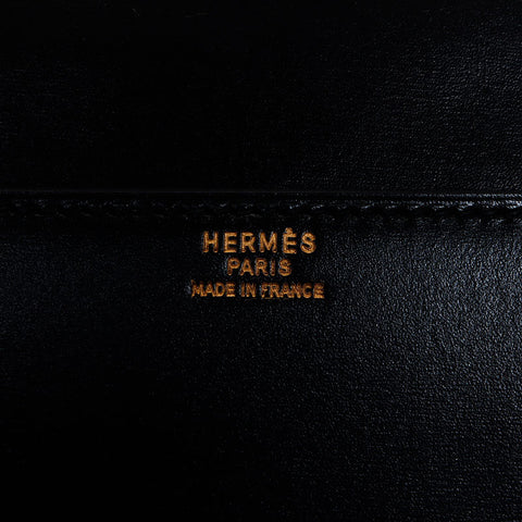 エルメス HERMES セカンドバッグ レザー 1980s クラッチバッグ ブラック WS10251