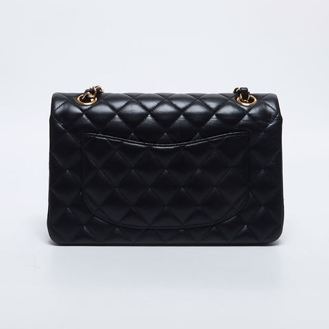 シャネル CHANEL マトラッセ ダブルフラップ ダブルチェーン 18番台 ラムスキン 23cm ショルダーバッグ ブラック WS10256