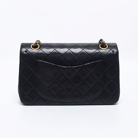 シャネル CHANEL 0番台 マトラッセ ダブルフラップ ダブルチェーン ラムスキン 23cm ショルダーバッグ ブラック WS10263