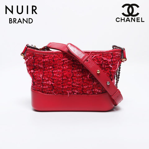 Chanel Chanel 22nd Tweed Gabriel de Chain Sac à épaule rouge WS10264