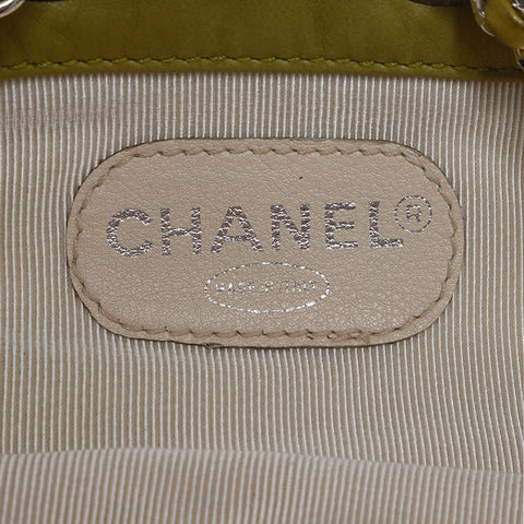 シャネル CHANEL 4番台 チェーン ラムスキン シルバー金具 バックパック ショルダーバッグ グリーン WS10274