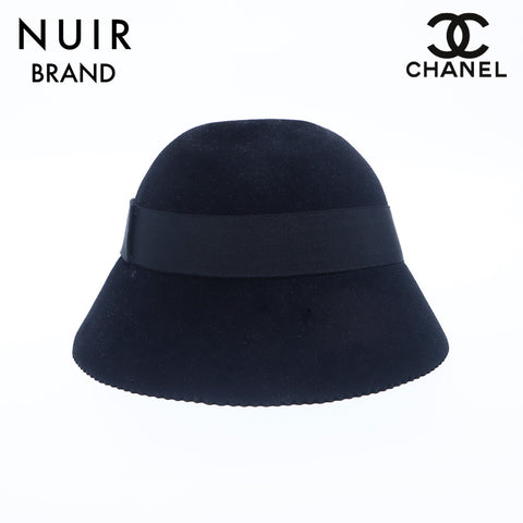 シャネル CHANEL フェルト Size:58 1990s ハット ブラック WS10276